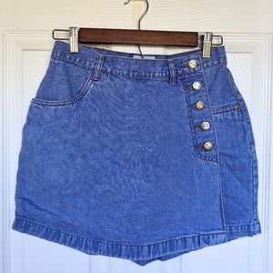 Vintage Denim Republic Skort with Embroidery